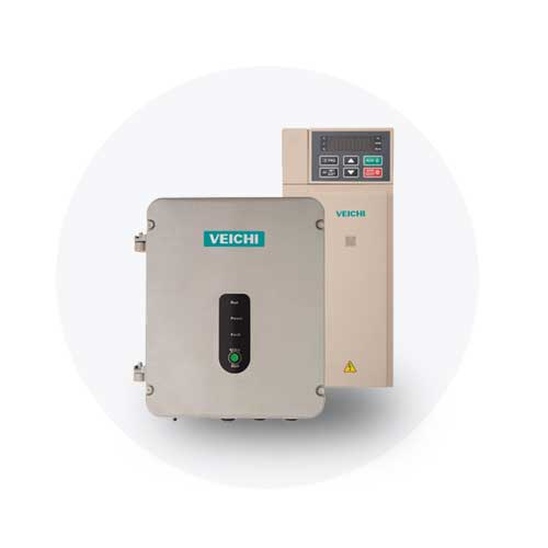 Veichi 55kW (75HP) 3-Phase Hybrid Solar Water Pumping Inverter