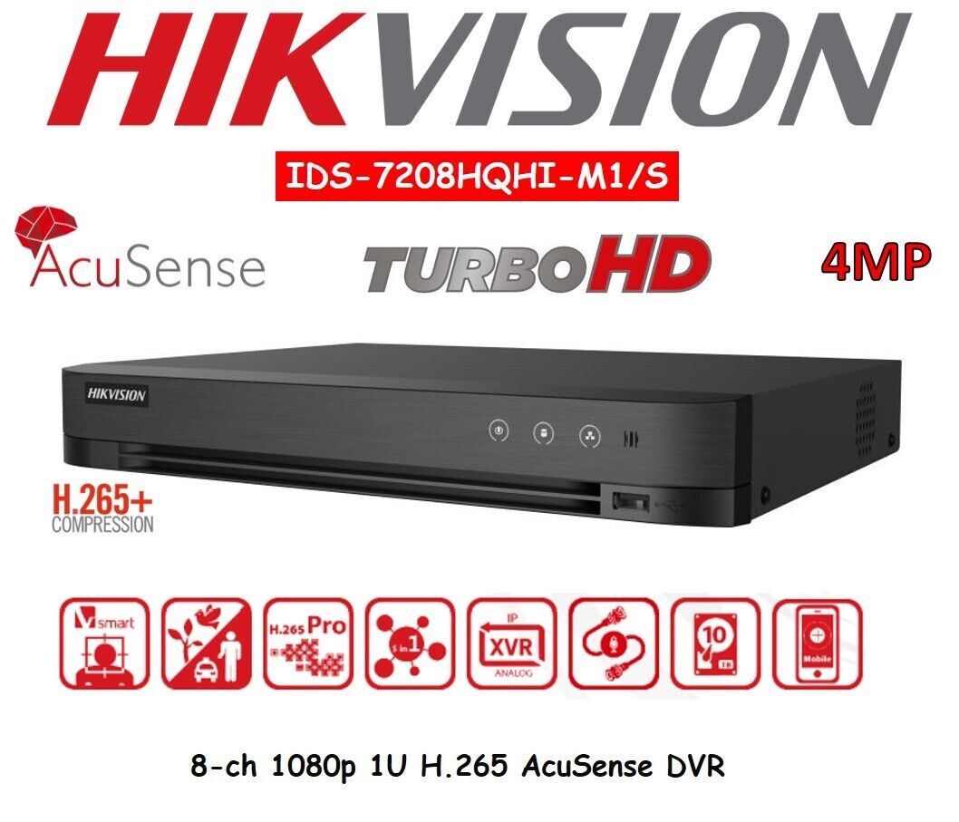 Hikvision DS-7208HQHI-F1/N 8 Channel Turbo HD DVR CCTV