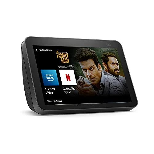 Amazon Echo Show 8 (2nd Gen) with 8" HD screen, stereo sound & hands-free entertainment with Alexa