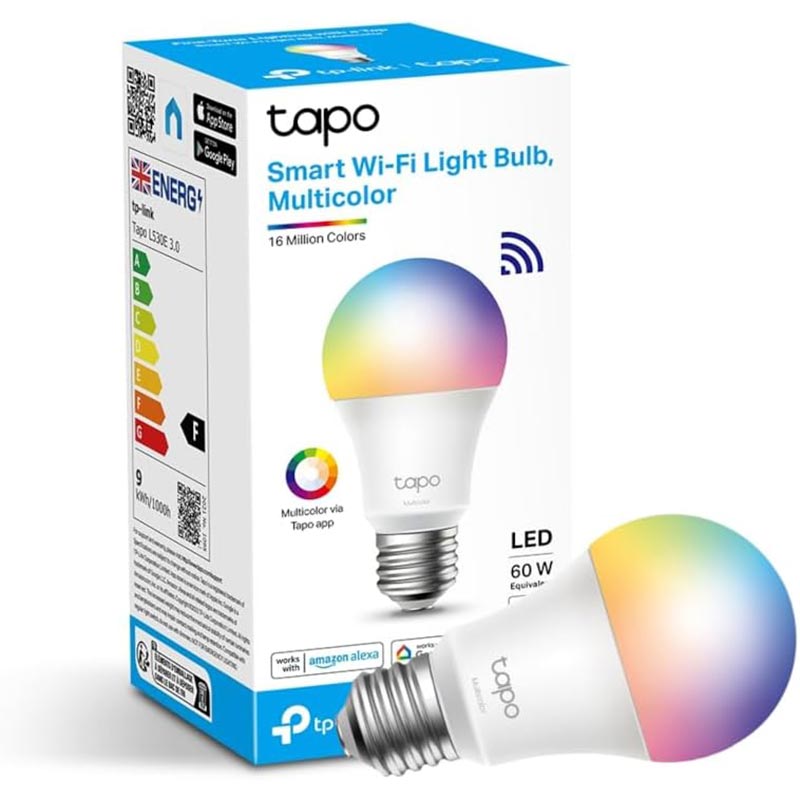 TP-Link Tapo L530E &ndash; Smart Wi-Fi Light Bulb, Multicolor (E27) &ndash; 4 PACK &ndash; White