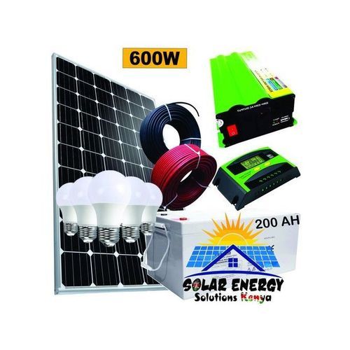 Sunlight Solar 300W Full Power Kit With 200AH Battery + 600W Inverter + 20A Controller + 5 DC Bulbs + 10M Cable (German Technology)