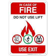 Fire Signs | In Case of Fire Use This Exit Sign