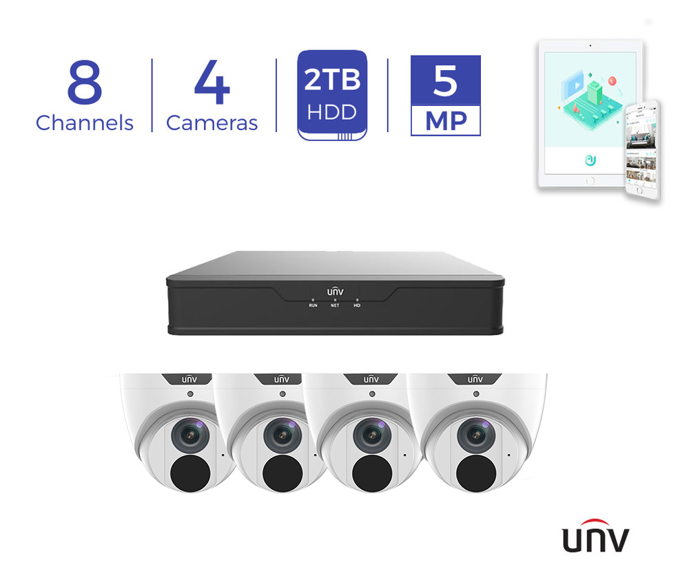 Uniview 8 Channel 4K NVR (Model: NVR301-08S3-P8)